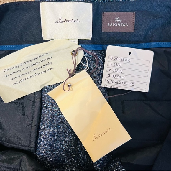 NWT Anthropologie Elevenses Shimmered Tweed Brighton Wide Leg Tailored Trousers - Picture 10 of 11